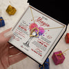 Forever Love Necklace 18K Yellow Gold Finish | 2 | Personalized To My Yiayia Necklace From Grandkids Never Forget That I Love You You Mean The World Yiayia Birthday Mothers Day Customized Gift Box Message Card | siriusteestore