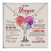 Love Knot Necklace 14K White Gold Finish | 1 | Personalized To My Yiayia Necklace From Grandkids Never Forget That I Love You You Mean The World Yiayia Birthday Mothers Day Customized Gift Box Message Card | siriusteestore