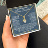 Alluring Beauty Necklace 18K Yellow Gold Finish | 2 | Personalized To Our Beautiful Bonus Daughter Necklace From Stepmom Stepdad Always Remember Stepdaughter Birthday Christmas Customized Gift Box Message Card | siriusteestore