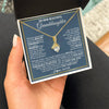 Alluring Beauty Necklace 18K Yellow Gold Finish | 2 | Personalized To Our Beautiful Granddaughter Necklace From Grandma Grandpa Always Remember Granddaughter Birthday Christmas Customized Gift Box Message Card | siriusteestore
