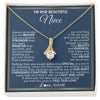 Alluring Beauty Necklace 18K Yellow Gold Finish | 1 | Personalized To Our Beautiful Niece Necklace From Aunt Uncle Always Remember Stepdaughter Birthday Graduation Christmas Customized Gift Box Message Card | siriusteestore
