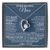 Forever Love Necklace 14K White Gold Finish | 1 | Personalized To Our Beautiful Niece Necklace From Aunt Uncle Always Remember Stepdaughter Birthday Graduation Christmas Customized Gift Box Message Card | siriusteestore