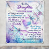 Personalized To Our Daughter Gifts Blanket From Mom Dad Always Be Right Here Dragonfly Birthday Gifts For Daughter Graduation Christmas Custom Fleece Blanket | siriusteestore