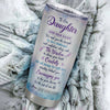 Personalized To Our Daughter Gifts Tumbler From Mom Dad Always Be Right Here Dragonfly Birthday Gift Daughter Christmas Graduation Stainless Steel Insulated Custom Mug | siriusteestore