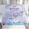 Personalized To Our Goddaughter Gifts Blanket From Godmother Always Be Right Here Dragonfly Birthday Gifts For Goddaughter Christmas Custom Fleece Blanket | siriusteestore