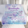Personalized To Our Granddaughter Gifts Blanket From Grandma Grandpa Always Be Right Here Dragonfly Birthday Gifts For Granddaughter Christmas Fleece Blanket | siriusteestore