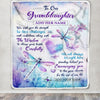 Personalized To Our Granddaughter Gifts Blanket From Grandma Grandpa Always Be Right Here Dragonfly Birthday Gifts For Granddaughter Christmas Fleece Blanket | siriusteestore