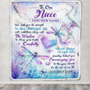 Personalized To Our Niece Gifts Blanket From Aunt Uncle Always Be Right Here Dragonfly Birthday Gifts For Niece Christmas Anniversary Custom Fleece Blanket | siriusteestore