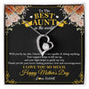 Forever Love Necklace | Personalized To The Best Aunt In The World Necklace From Niece NephewThank You I Love You So Much Aunt Happy Mothers Day Customized Gift Box Message Card | siriusteestore