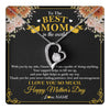 Forever Love Necklace 14K White Gold Finish | 1 | Personalized To The Best Mom In The World Necklace From Daugter Son Thank You I Love You So Much Mother Mom Happy Mothers Day Customized Gift Box Message Card | siriusteestore