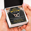 Interlocking Hearts Necklace | Personalized To The Best Mom In The World Necklace From Daugter Son Thank You I Love You So Much Mother Mom Happy Mothers Day Customized Gift Box Message Card | siriusteestore