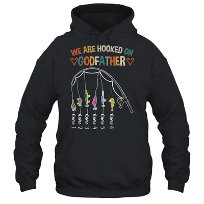 Personalized We Are Hooked On Godfather Fishing Custom Kids Name Fathers Day For Men Birthday Christmas Shirt & Hoodie | siriusteestore