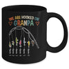 Personalized We Are Hooked On Grandpa Fishing Custom KiGrandkidsds Name Fathers Day For Men Birthday Christmas Mug | siriusteestore