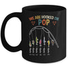 Personalized We Are Hooked On Pop Fishing Custom Grandkids Name Fathers Day For Men Birthday Christmas Mug | siriusteestore