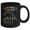 Personalized We Are Hooked On Pop Pop Fishing Custom Grandkids Name Fathers Day For Men Birthday Christmas Mug | siriusteestore