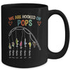 Personalized We Are Hooked On Pops Fishing Custom Grandkids Name Fathers Day For Men Birthday Christmas Mug | siriusteestore