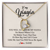 Forever Love Necklace 18K Yellow Gold Finish | Personalized Yiayia Necklace From Grandkids Granddaughter Grandson You Will Always Be My Yiayia Birthday Mothers Day Christmas Customized Gift Box Message Card | siriusteestore