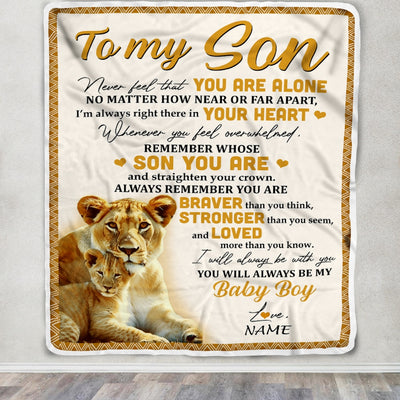 To my son deals lion blanket