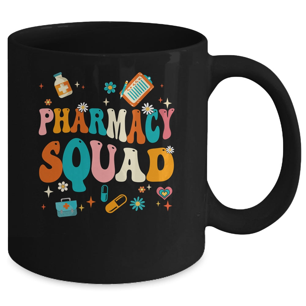 Pharmacy Squad Art For Women Pharmacist Technician Groovy Mug | siriusteestore