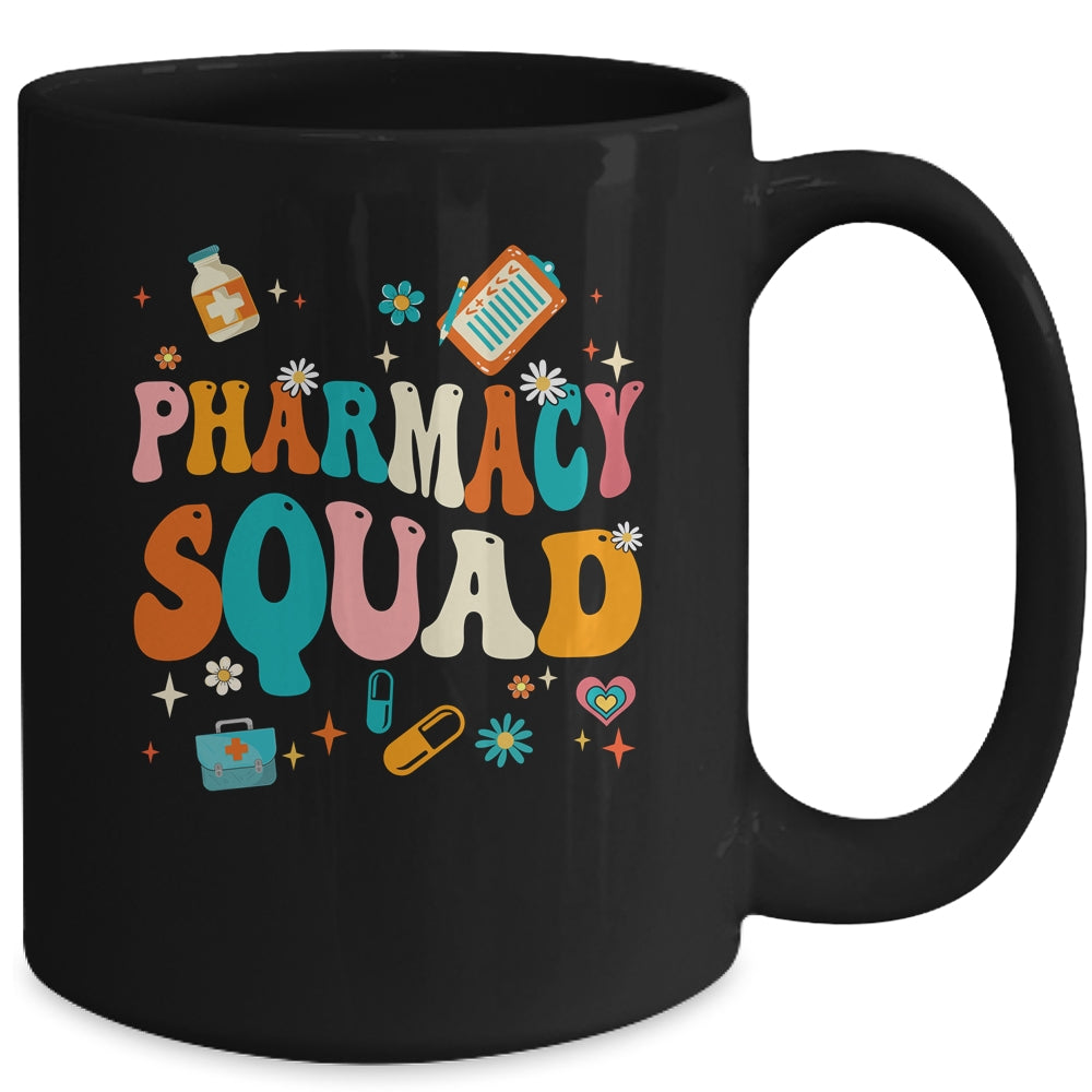Pharmacy Squad Art For Women Pharmacist Technician Groovy Mug | siriusteestore
