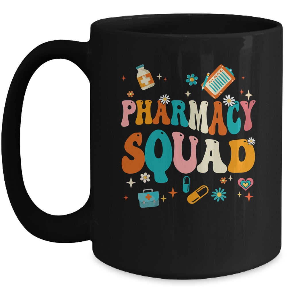 Pharmacy Squad Art For Women Pharmacist Technician Groovy Mug | siriusteestore