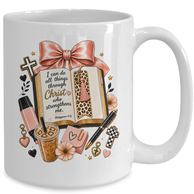 Philippians 4 13 Christian I Can Do All Things Christ Faith Mug | siriusteestore