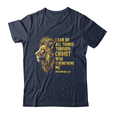 Philippians 4:13 Religious Lion Strengthens Christian Men Shirt & Hoodie | siriusteestore