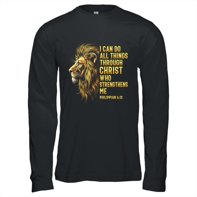 Philippians 4:13 Religious Lion Strengthens Christian Men Shirt & Hoodie | siriusteestore