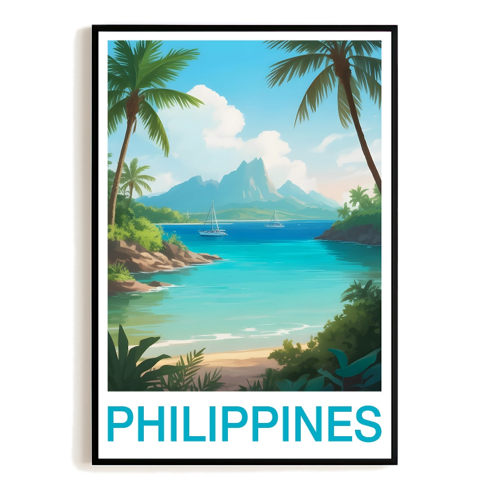 Philippines Landscape Poster Tropical Ideal Travel Souvenir For Adventurers Wall Art Landscape Print Painting For Home Decor Living Room Office Bedroom Decor Unframed | siriusteestore