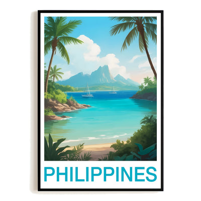 Philippines Landscape Poster Tropical Ideal Travel Souvenir For Adventurers Wall Art Landscape Print Painting For Home Decor Living Room Office Bedroom Decor Unframed | siriusteestore
