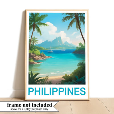 Philippines Landscape Poster Tropical Ideal Travel Souvenir For Adventurers Wall Art Landscape Print Painting For Home Decor Living Room Office Bedroom Decor Unframed | siriusteestore