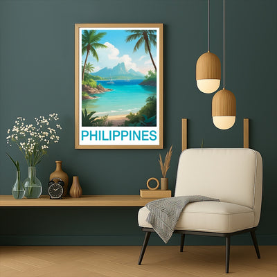 Philippines Landscape Poster Tropical Ideal Travel Souvenir For Adventurers Wall Art Landscape Print Painting For Home Decor Living Room Office Bedroom Decor Unframed | siriusteestore