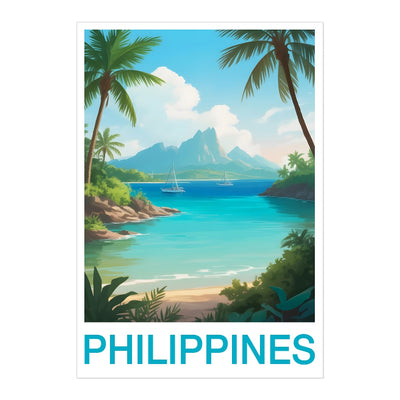 Philippines Landscape Poster Tropical Ideal Travel Souvenir For Adventurers Wall Art Landscape Print Painting For Home Decor Living Room Office Bedroom Decor Unframed | siriusteestore