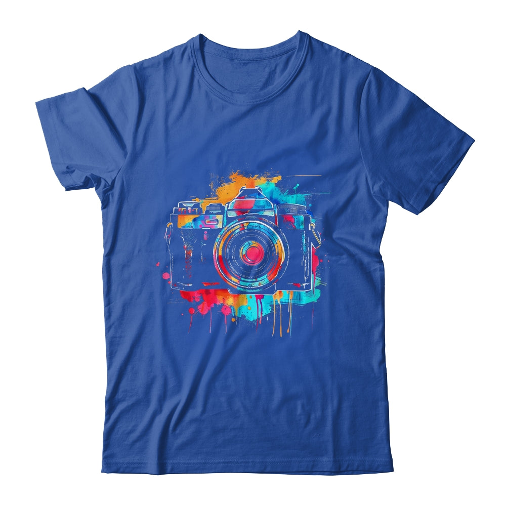 Photography Design Men Women Watercolor Camera Photographer Shirt & Tank Top | siriusteestore