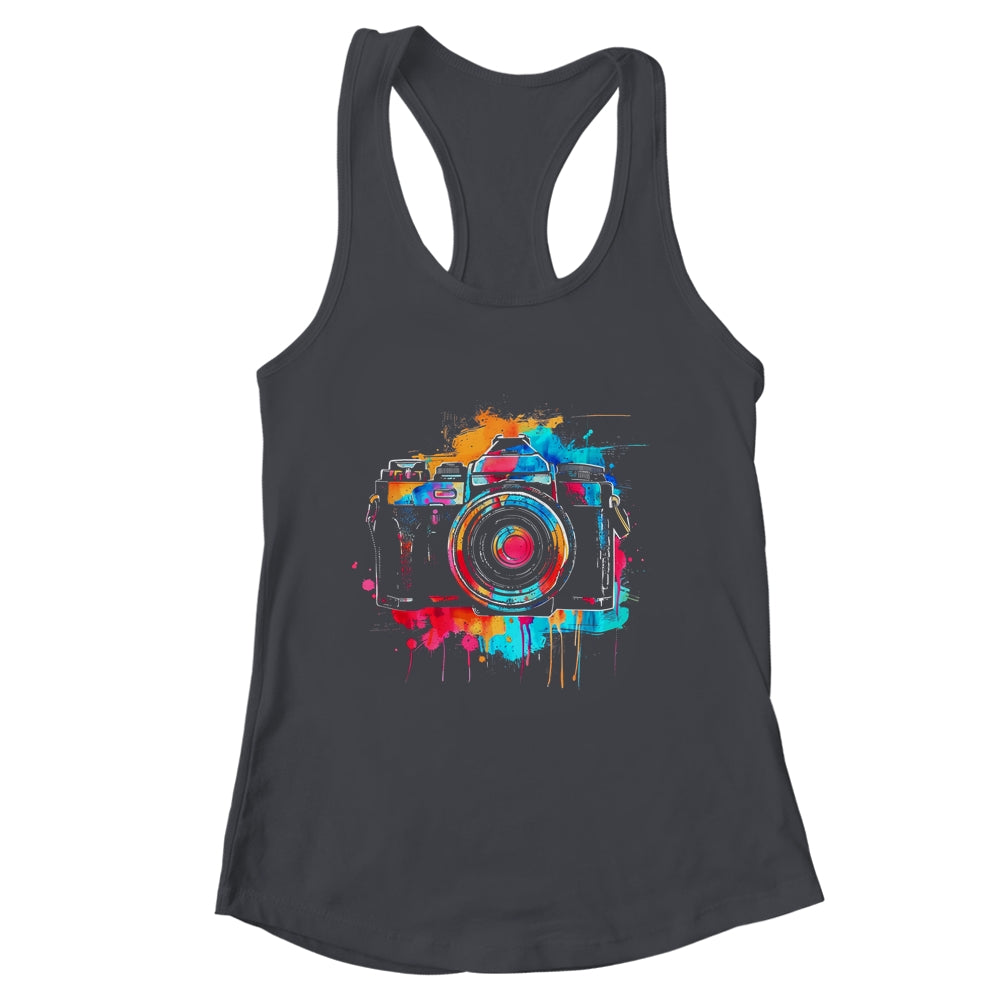 Photography Design Men Women Watercolor Camera Photographer Shirt & Tank Top | siriusteestore
