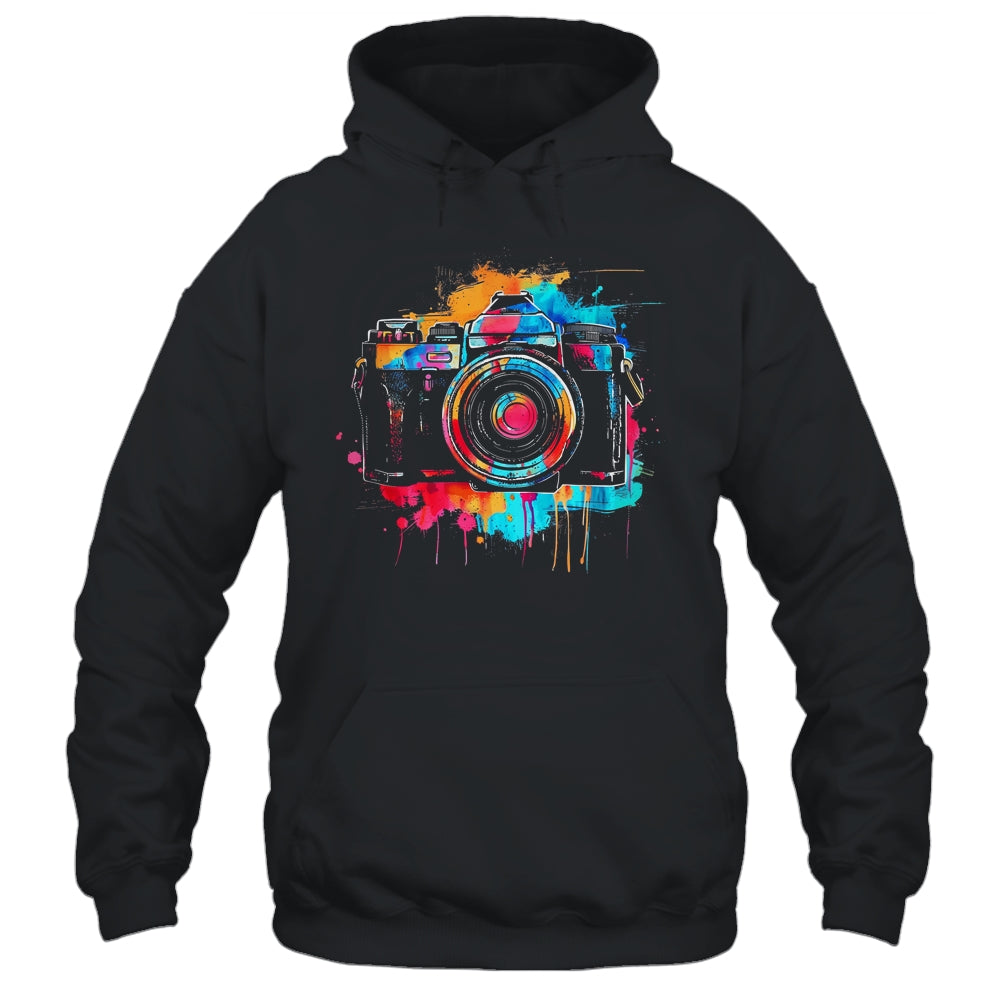 Photography Design Men Women Watercolor Camera Photographer Shirt & Tank Top | siriusteestore