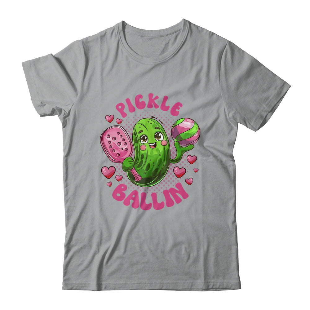 Pickle Ballin Cute Pickleball Women Girls Pickleball Lovers Shirt & Tank Top | siriusteestore
