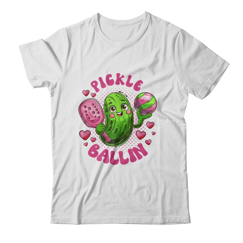 Pickle Ballin Cute Pickleball Women Girls Pickleball Lovers Shirt & Tank Top | siriusteestore