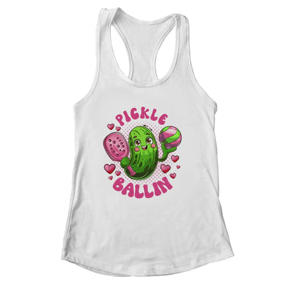 Pickle Ballin Cute Pickleball Women Girls Pickleball Lovers Shirt & Tank Top | siriusteestore
