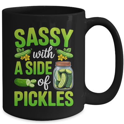 Pickle Lover Funny Sassy With A Side Of Pickles Mug | siriusteestore