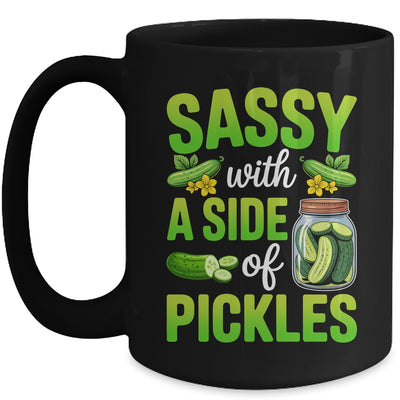 Pickle Lover Funny Sassy With A Side Of Pickles Mug | siriusteestore