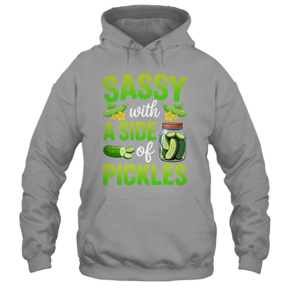 Pickle Lover Funny Sassy With A Side Of Pickles Shirt & Tank Top | siriusteestore
