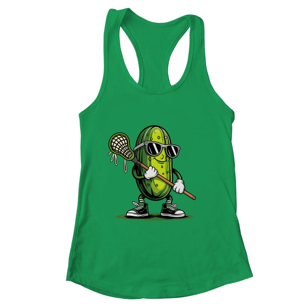 Pickle Playing Lacrosse Funny Sports For Boys Men Women Shirt & Tank Top | siriusteestore