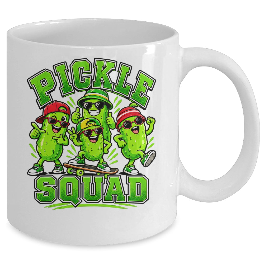 Pickle Squad Skateboard Funny Pickles Food Lover Humor Mug | siriusteestore