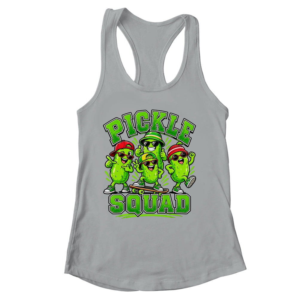 Pickle Squad Skateboard Funny Pickles Food Lover Humor Shirt & Tank Top | siriusteestore