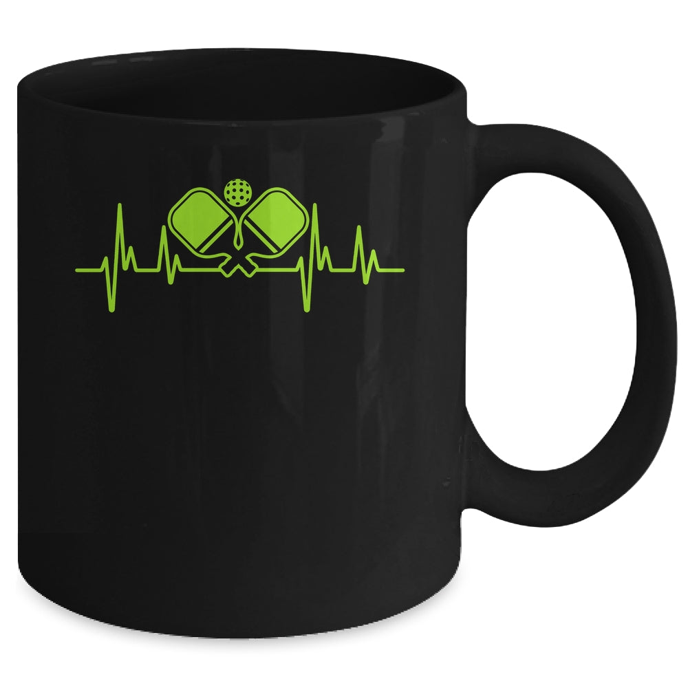 Pickleball Art For Men Women Heartbeat Pickleball Lover Mug | siriusteestore