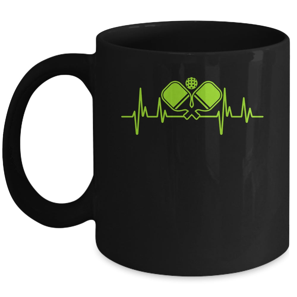 Pickleball Art For Men Women Heartbeat Pickleball Lover Mug | siriusteestore