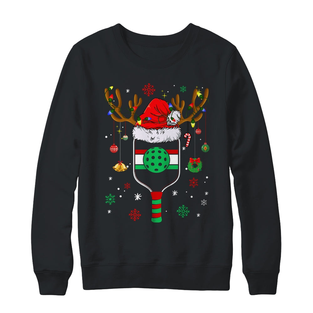 Pickleball Player Christmas Holiday Reindeer Xmas Women Men Shirt & Sweatshirt | siriusteestore