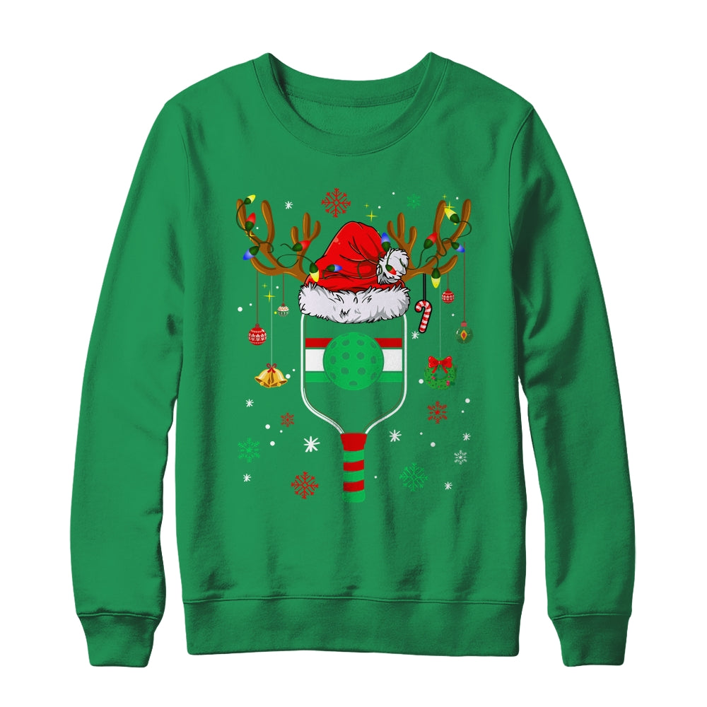 Pickleball Player Christmas Holiday Reindeer Xmas Women Men Shirt & Sweatshirt | siriusteestore