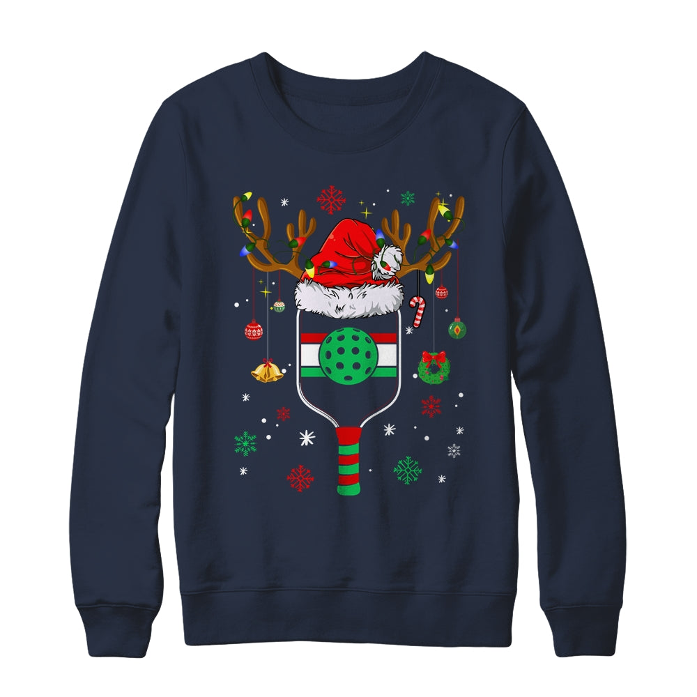 Pickleball Player Christmas Holiday Reindeer Xmas Women Men Shirt & Sweatshirt | siriusteestore